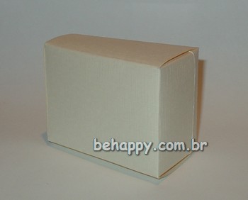 Caixa FATIA BOLO CAKE<BR>em papelo Marfim tela