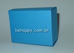 Caixa FATIA BOLO CAKE em papelo liso azul<br>Pacote com 10 unidades