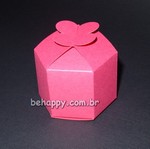 Caixinha HEXAGONAL PTALA em papelo pink<br>Pacote com 10 unidades