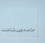 Flor vazada em papelo branco telado
		  <br>Pacote com 10 unidades