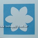 Flor vazada em papelo azul
		  <br>Pacote com 20 unidades