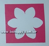 Flor vazada em papelo pink
		  <br>Pacote com 20 unidades