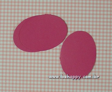 Cartozinho Oval em papelo pink<
