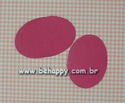 Cartozinho Oval em papelo pink
		  <br>Pacote com 50 unidades