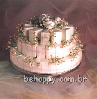 Sugesto de bolo para casamento - Clique pra ver a caixinha
